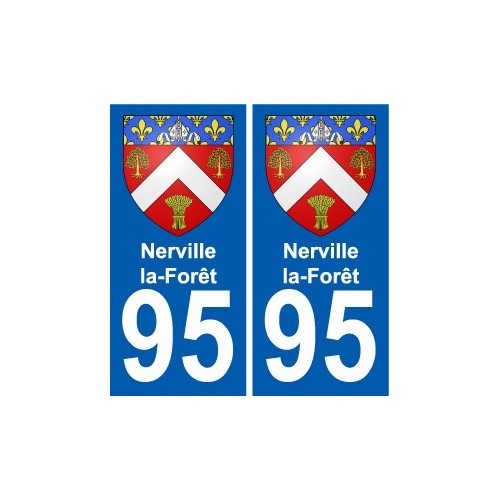 95 Nerville-la-Forêt coat of arms sticker plate stickers city