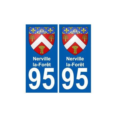 95 Nerville-la-Forêt coat of arms sticker plate stickers city