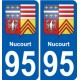 95 Nucourt blason autocollant plaque stickers ville