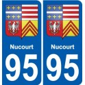 95 Nucourt wappen aufkleber typenschild aufkleber stadt