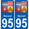 95 Nucourt coat of arms sticker plate stickers city