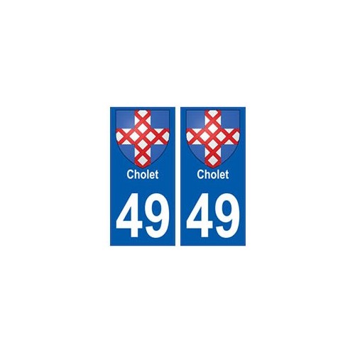 49 Cholet blason autocollant plaque stickers ville