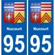 95 Nucourt blason autocollant plaque stickers ville