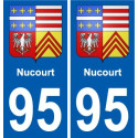 95 Nucourt stemma adesivo piastra adesivi città