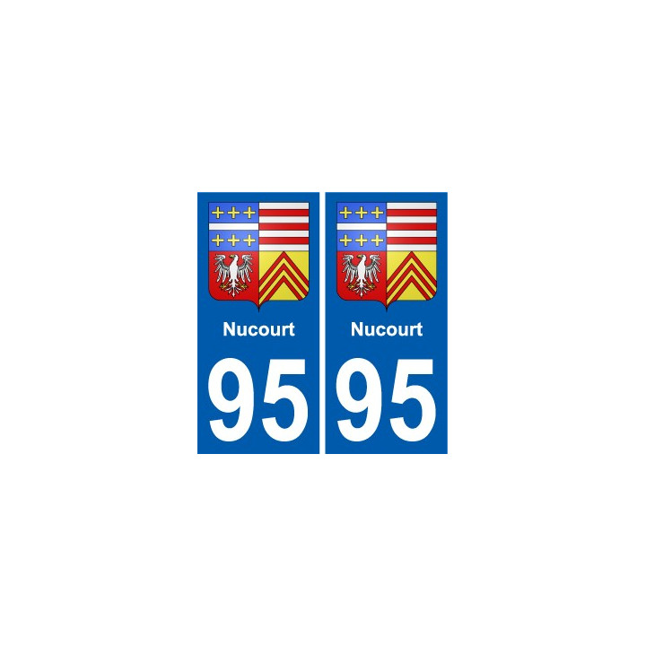 95 Nucourt blason autocollant plaque stickers ville