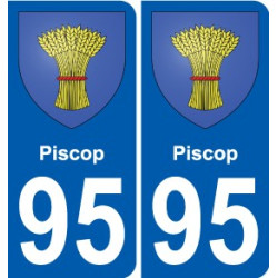 95 Piscop wappen aufkleber typenschild aufkleber stadt
