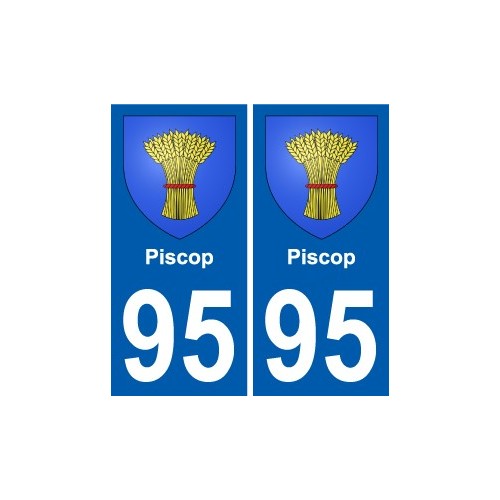 95 Piscop wappen aufkleber typenschild aufkleber stadt