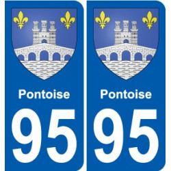 95 Pontoise wappen aufkleber typenschild aufkleber stadt