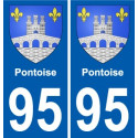95 Pontoise stemma adesivo piastra adesivi città