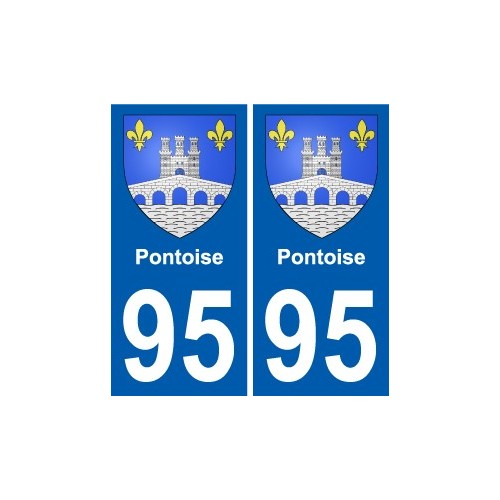 95 Pontoise blason autocollant plaque stickers ville