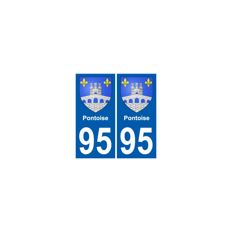 95 Pontoise stemma adesivo piastra adesivi città