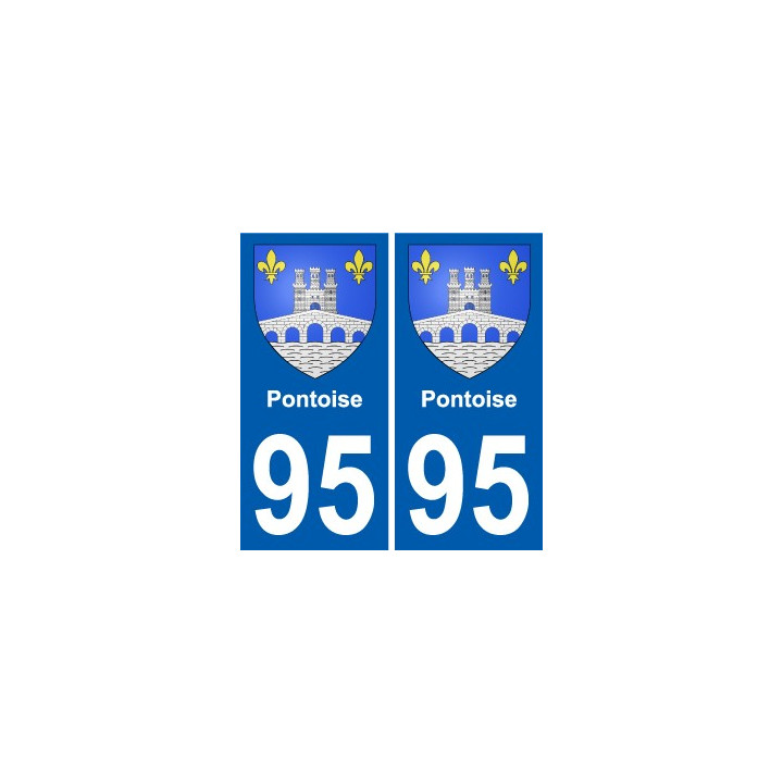 95 Pontoise blason autocollant plaque stickers ville