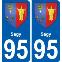95 Sagy wappen aufkleber typenschild aufkleber stadt