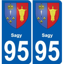 95 Sagy wappen aufkleber typenschild aufkleber stadt