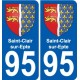 95 Saint-Clair-sur-Epte coat of arms sticker plate stickers city