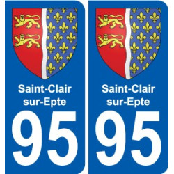 95 Saint-Clair-sur-Epte wappen aufkleber typenschild aufkleber stadt