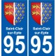 95 Saint-Clair-sur-Epte blason autocollant plaque stickers ville