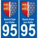 95 Saint-Clair-sur-Epte stemma adesivo piastra adesivi città