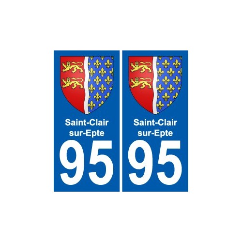 95 Saint-Clair-sur-Epte blason autocollant plaque stickers ville