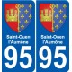 95 Saint-Ouen-l'Aumône blason autocollant plaque stickers ville