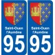 95 Saint-Ouen-l'Aumône coat of arms sticker plate stickers city
