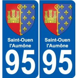 95 Saint-Ouen-l'Aumône coat of arms sticker plate stickers city