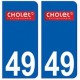49 Cholet logo autocollant plaque stickers ville
