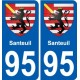 95 Santeuil blason autocollant plaque stickers ville