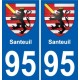 95 Santeuil blason autocollant plaque stickers ville