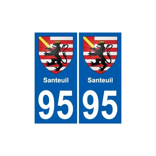 95 Santeuil blason autocollant plaque stickers ville