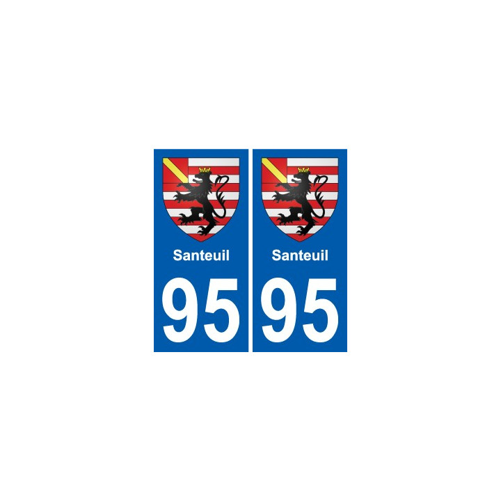 95 Santeuil blason autocollant plaque stickers ville