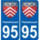 95 Théméricourt blason autocollant plaque stickers ville