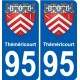 95 Théméricourt wappen aufkleber typenschild aufkleber stadt