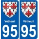 95 Vétheuil blason autocollant plaque stickers ville