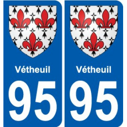 95 Vétheuil coat of arms sticker plate stickers city