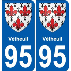 95 Vétheuil stemma adesivo piastra adesivi città