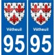 95 Vétheuil blason autocollant plaque stickers ville