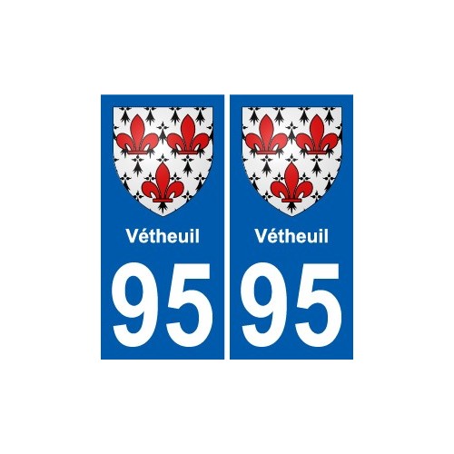 95 Vétheuil blason autocollant plaque stickers ville