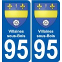 95 Villaines-sous-Bois blason autocollant plaque stickers ville