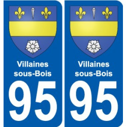 95 Villaines-sous-Bois stemma adesivo piastra adesivi città