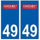 49 Cholet logo autocollant plaque stickers ville