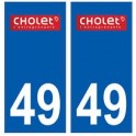 49 Cholet logo adesivo piastra adesivi città