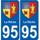 95 Wy-dit-Joli-Village blason autocollant plaque stickers ville