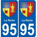 95 Wy-dit-Joli-Village coat of arms sticker plate stickers city