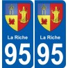 95 Wy-dit-Joli-Village blason autocollant plaque stickers ville