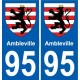 95 Ambleville coat of arms sticker plate stickers city