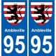 95 Ambleville stemma adesivo piastra adesivi città