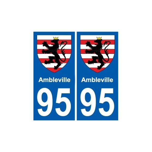 95 Ambleville coat of arms sticker plate stickers city