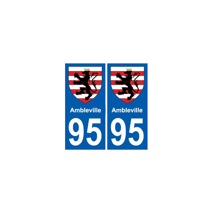 95 Ambleville blason autocollant plaque stickers ville