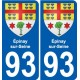 93 Épinay-sur-Seine blason autocollant plaque stickers ville